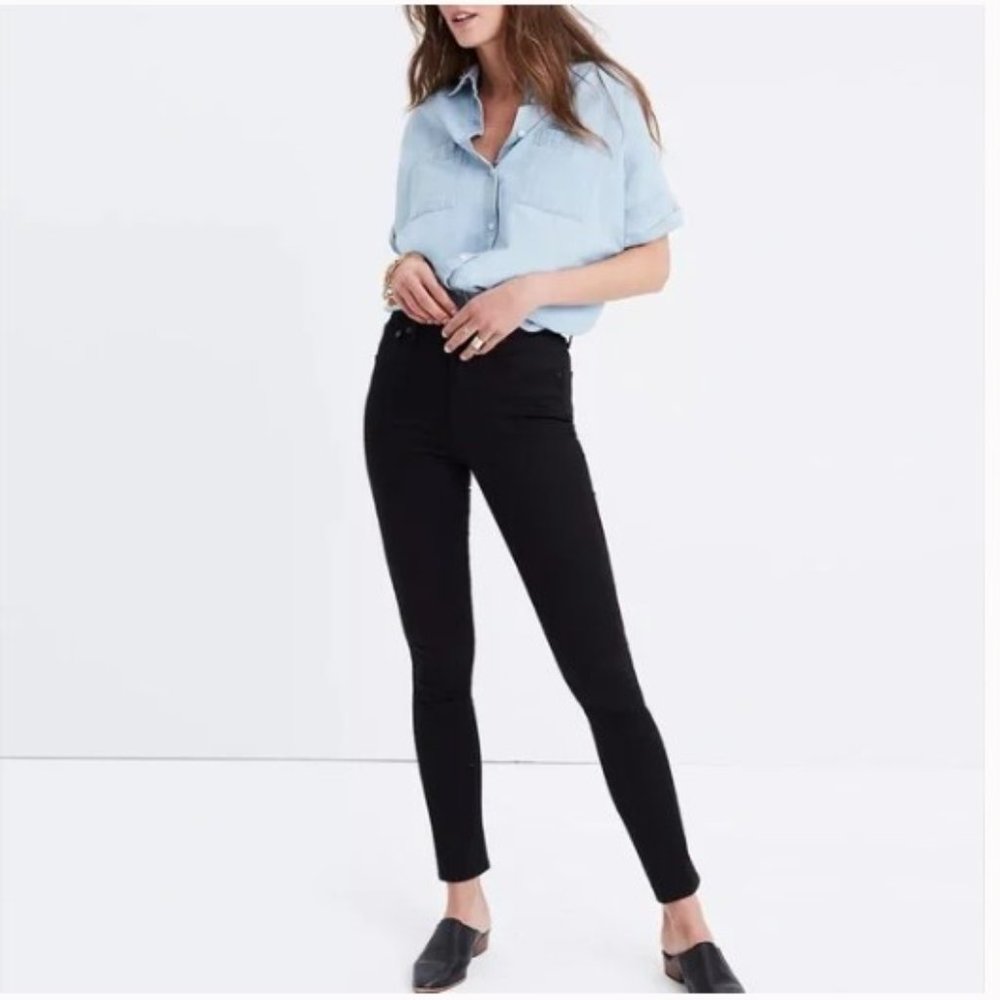 Madewell 10" High-Rise Skinny Jeans in Black Size 24T